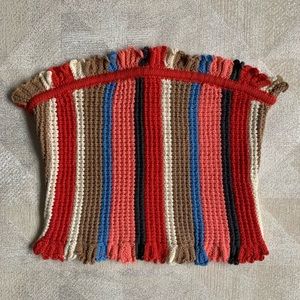 Urban Outfitters Crochet Knit Strapless Crop Top